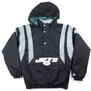 New York Jets Rerto Starter NFL Pullover Puffer Jacket Size Small