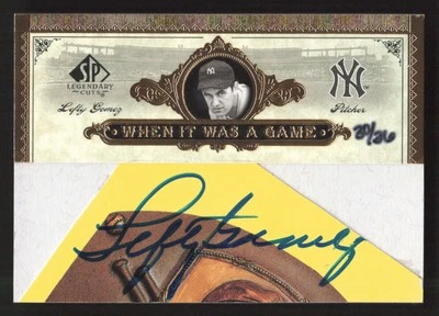 2006 SP Legendary Cuts Lefty Gomez Auto When It Was A Game Cuts #/36 #WGC-LG - Image 1 of 2