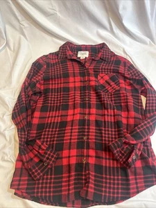 Damen Field & Stream Xl rot kariert Langarm Flanell Hemd Baumwolle Outdoor - Bild 1 von 6