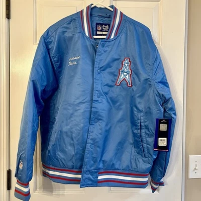 Retro Style Tennessee Titans / Oilers NFL Full-Snap Jacket Size Large. NEW w/tag - Image 1 of 4