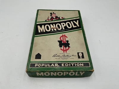 Vtg. 1954 Parker Brothers "Popular Edition" Monopoly Game No Board - Image 1 of 4