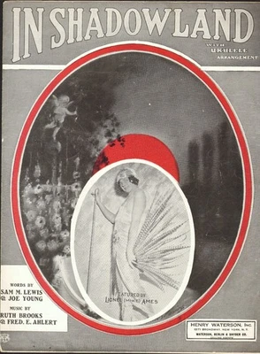 In Shadowland 1924 imitador femenino LIONEL MIKE AMES ¡Partituras! Foto 1 de 2