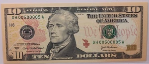 2004A $10 Federal Reserve Note. PCGS Graded CU-65 PPQ. Store Sale #GFRB052 - Picture 1 of 5