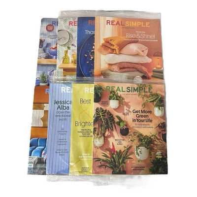 Lot Of 8 Real Simple Magazines Lifestyle Entertaining Food Organizing 2024 NEW - Image 1 of 4