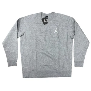 Air Jordan Gray Fleece Crew Pullover Sweatshirt, Size 3XL NWT 823068-091 - Picture 1 of 2
