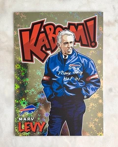 #/10 Original 10x14 Custom KABOOM! Art Print Marv Levy Buffalo Bills Autograph - Picture 1 of 7