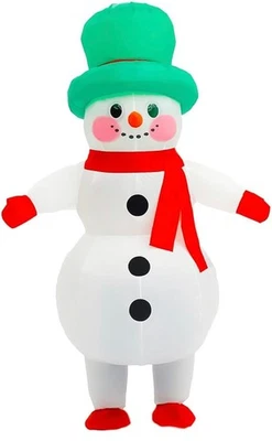 Disfraz Inflable Navidad Muñeco de Nieve Adulto Traje Inflable Muñecos de Nieve Navidad Foto 1 de 4