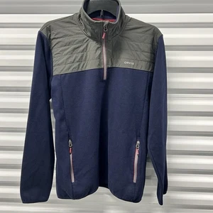 Chaqueta Orvis Hombre Tech Polar Azul 1/4 Cremallera Pullover Exterior Híbrido Panel Mediano - Imagen 1 de 11