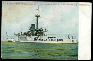 U.S. MONITOR AMPHITITE POSTCARD - Picture 1 of 1