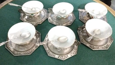 Service A Thé Indochine Porcelaine Chinoise Decor De Dragon 1 Ière Moitié XX... - Photo 1/4