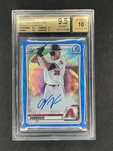 2020 Bowman Draft AJ Vukovich 1st Bowman Auto Bluewave /150 BGS 9.5 Diamondbacks - Picture 1 of 2