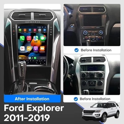 Unidad principal estéreo Android de radio de coche estilo Tesla de 12,1" para Ford Explorer 2011-2019 Foto 1 de 4