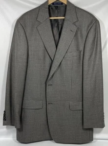 Vtg Alan Flusser Men's 44L Silk Wool Grey NAILHEAD Blazer Sport Coat Suit Jacket - Picture 1 of 22