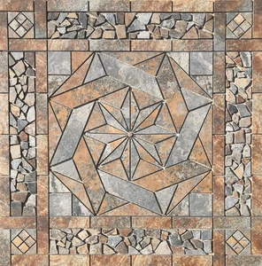 36" x 36" Fliese Medaillon Mosaik Wandbild - Home Depot Schieferoptik Fliesenserie - Bild 1 von 3