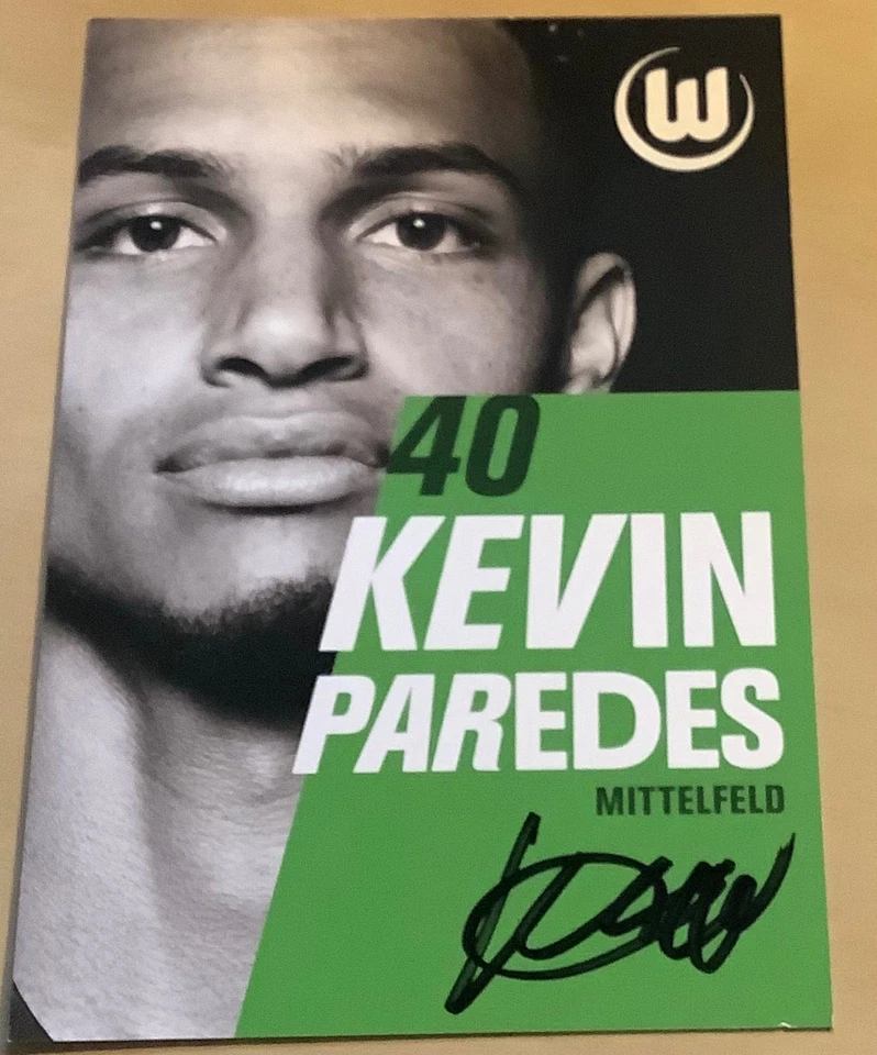 Kevin Paredes Original signierte Autogrammkarte Wolfsburg Autogramm 2025/26 #26 - Bild 1 von 1