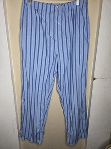 Polo By Ralph Lauren Pajama Pants Blue Striped Mens Medium Sleepwear - Picture 1 of 9