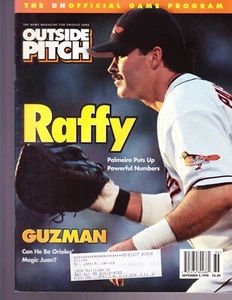 OUTSIDE PITCH  ORIOLES  MAGAZINE PROGRAM SEPTEMBER 4, 1998 RAFAEL PALMEIRO - Picture 1 of 1