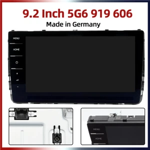 Pantalla de cristal de 9,2" Discover 5G6 919 606 OEM para VW Golf 7 7,5 Passat B8 radio de coche - Imagen 1 de 6