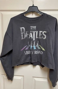 The Beatles Abby Road Women’s Cropped Sweatshirt Size XL - Picture 1 of 5
