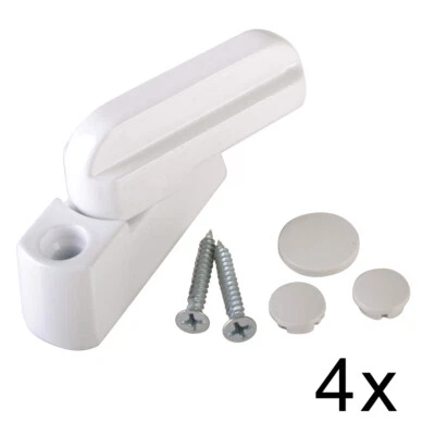 4X UPVC Window Door Safety Security Restrictor Sash Jammer Latch Lock White 2025 - Image 1 of 4