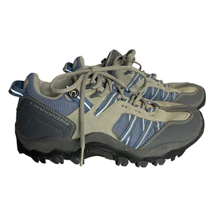 Cannondale Cycling Mountain Biking Shoes Womens 7.5 Blue Grey Lace Up Hiking - Picture 1 of 8
