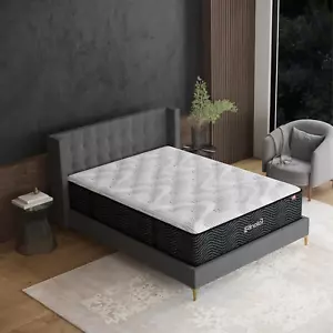 RINOLO 12-Inch Medium Soft Hybrid Mattress Perfect Balance of Soft and Firm - Picture 1 of 5