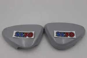 Honda SL70 K0 1972 cuadro cubiertas laterales izquierda y derecha sin pintar con calcomanías - Imagen 1 de 12