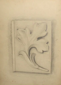 Antique realist pencil painting still life - Picture 1 of 12