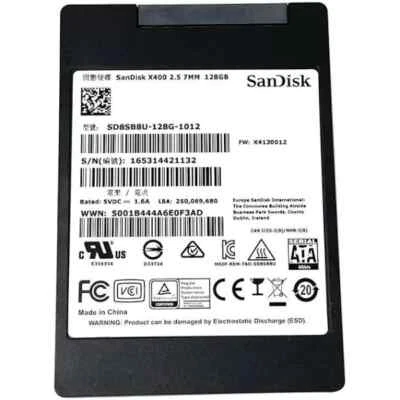 SD8SB8U-128G-1012 SanDisk X400 128GB SATA 6Gbps 2.5-inch Internal SSD, TESTED - Image 1 of 2
