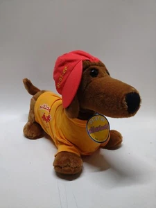 COMMONWEALTH 01-01-00 MILLANIMALS DOG BROWN RED CAP STUFFED ANIMAL 13x18 Inches - Picture 1 of 11