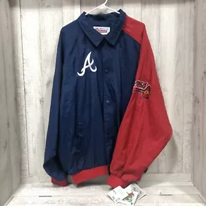 Neu mit Etikett Vintage Atlanta Braves MLB Starter Diamond Collection XXL Jacke mit Knopfleiste - Bild 1 von 12