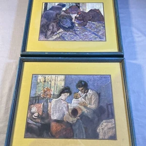 Vintage Degas Picasso Reprintes With Matching 12” X 14” Frames - Picture 1 of 13