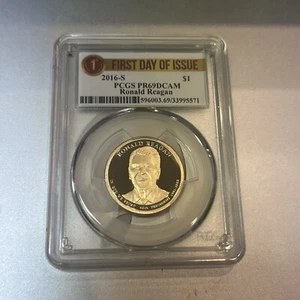 2016-S REAGAN PRESIDENTIAL DOLLAR PCGS PF-69 $1 PROOF COIN RONALD - Picture 1 of 2