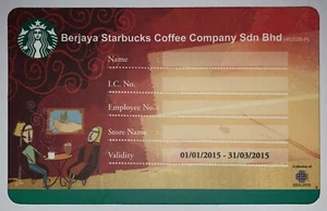 Starbucks 2013 Malaysia Partner Card - Bild 1 von 2