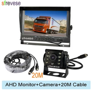 9" HD Car Rear View Monitor + AHD 1080P 8 LED Backup Camera For Bus Truck 20M - Picture 1 of 12