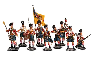 Scottish Highlanders - 92nd Reg Set de 9 figuras pintadas soldado de juguete | recuerdo - Imagen 1 de 2