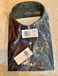 Polo Ralph Lauren Long Sleeve Solid Black Classic Fit Shirt Men's XL NWT - Picture 1 of 4