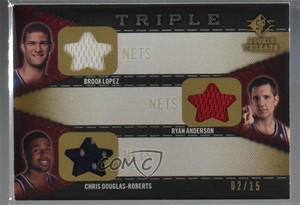 2008-09 SP Threads Triple Gold /15 Ryan Anderson Chris Douglas-Roberts Rookie RC