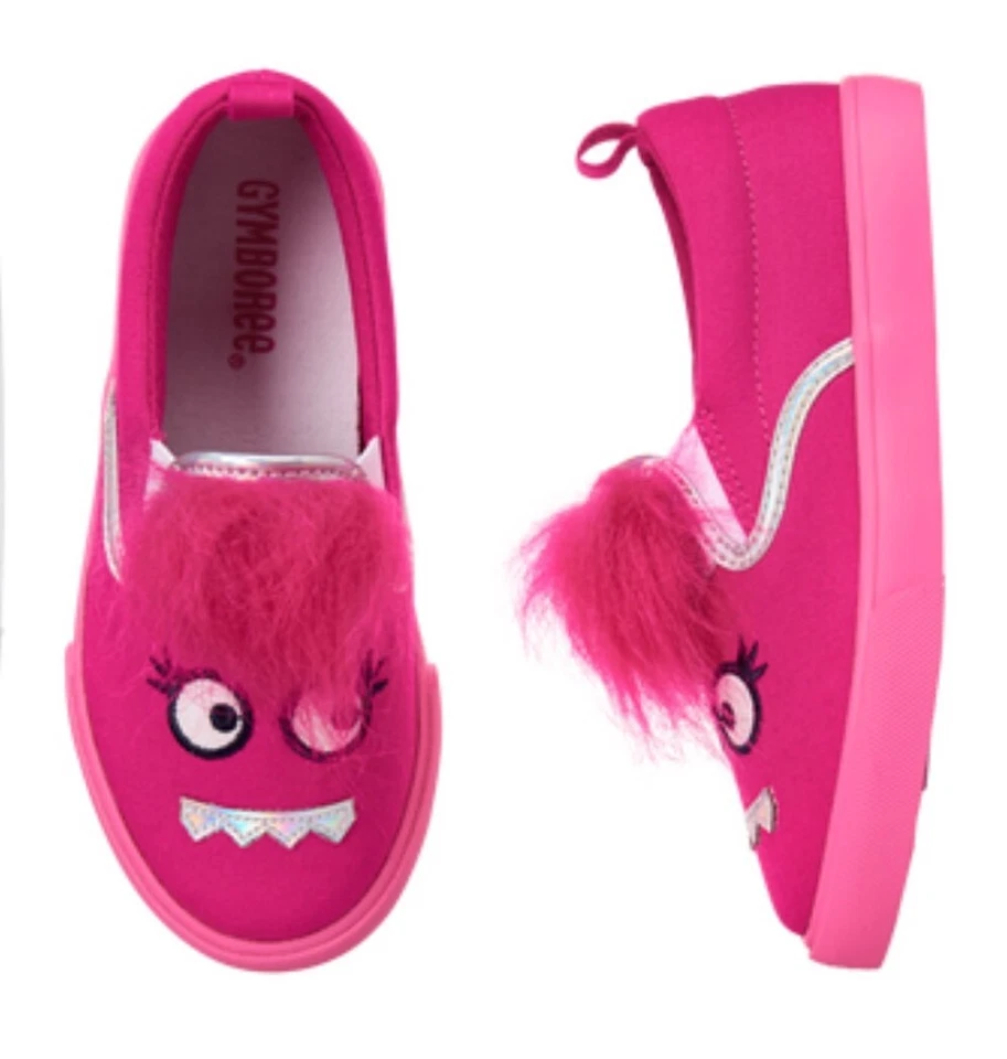 Gymboree Cosmic Club Pink Fuzzy Monster Alien Shoes Size 4 NWT NEW - Image 1 of 1