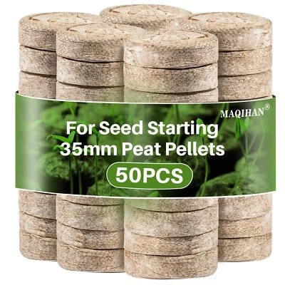 50 PIEZAS Pellet de turba para plántulas 35MM Semilla Inicio Pelet Turba Cápsula para suelo de jardín Foto 1 de 4