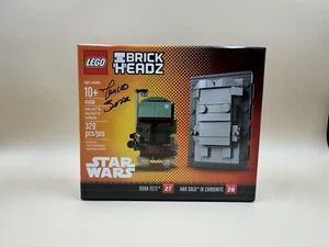 LEGO Star Wars Brickheadz Boba Fett y Han Solo en Carbonita 41498 Firmado NYCC - Imagen 1 de 9