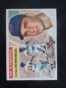 1956 Topps Baseballkarte #25 Ted Kluszewski weiße Rückseite (EX-MT) - Bild 1 von 2