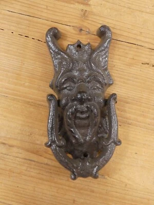 Gargoyle Door Knocker Griffin Greek Rustic Brown Victorian Restoration Cast Iron - Image 1 of 4