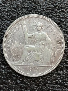 French Indo-China 1 Piastre KM# 5a.1 1896 A ⚜️*⃣🪙 1119 - Picture 1 of 2