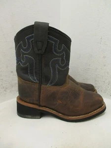 Smoky Mountain Brown Leather Cowboy Boots Toddler Sz 5 D Sty 336662 - Picture 1 of 10