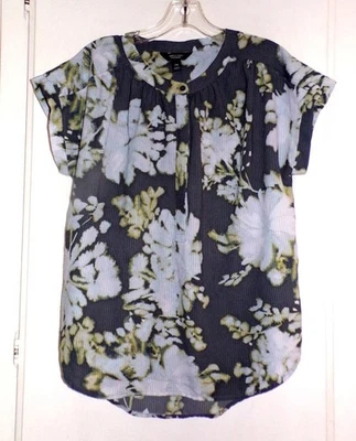 SIMPLY VERA WANG CAP SLEEVED FLORAL PRINT BLOUSE  Size PM - Image 1 of 4