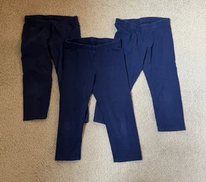 3 Pairs of Girls Capri Leggings Navy Blue - Cat & Jack Size M (7-8) - Picture 1 of 3