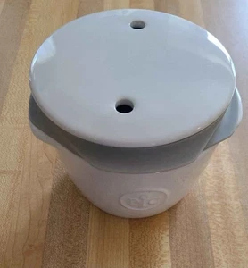 Pampered Chef Ceramic White & Grey Breakfast Sandwich Maker - Picture 1 of 3