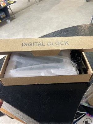 Large LCD Digital Clock Wall Alarm - Image 1 of 3