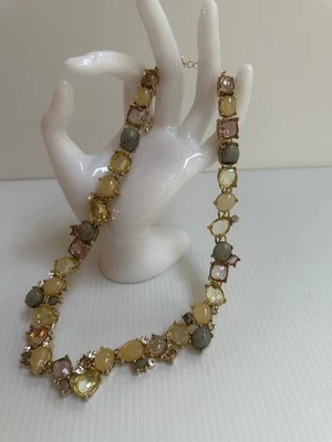  COLAR WHITE HOUSE BLACK MARKET MULTICOLOR 18” PEDRAS SEMIPRECIOSAS E CRISTAIS - Imagem 1 de 4